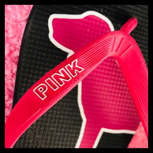 💕ⓅⒾⓃⓀ ⓋⓈ Vintage Pink Dog Flip Flops NWT💕 - Picture 4 of 6